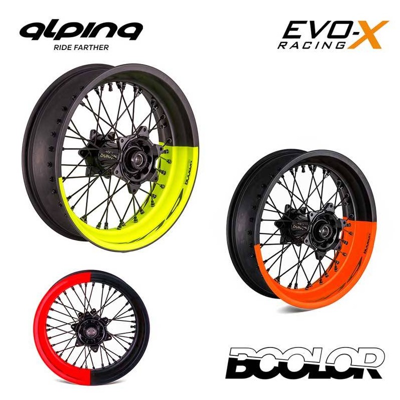 Jante avant Flat Track tubeless 2,5 x 19 Alpina Suzuki pack Bicolor