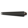 Echappement cone court non homologué noir Embout chrom 440mm