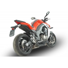 Double échappement 4 sorties titane pour Kawasaki Z1000 et Z1000Sx