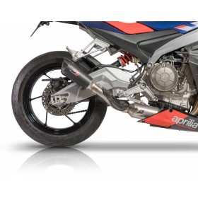 Ligne d'échappement inox et titane Gunshot Dark Matter QD Exhaust pour Aprilia RS660