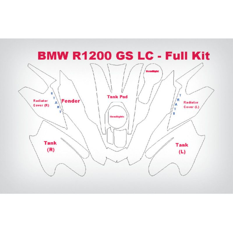 Film protecteur de réservoir de réservoir pour BMW R1200GS 1
