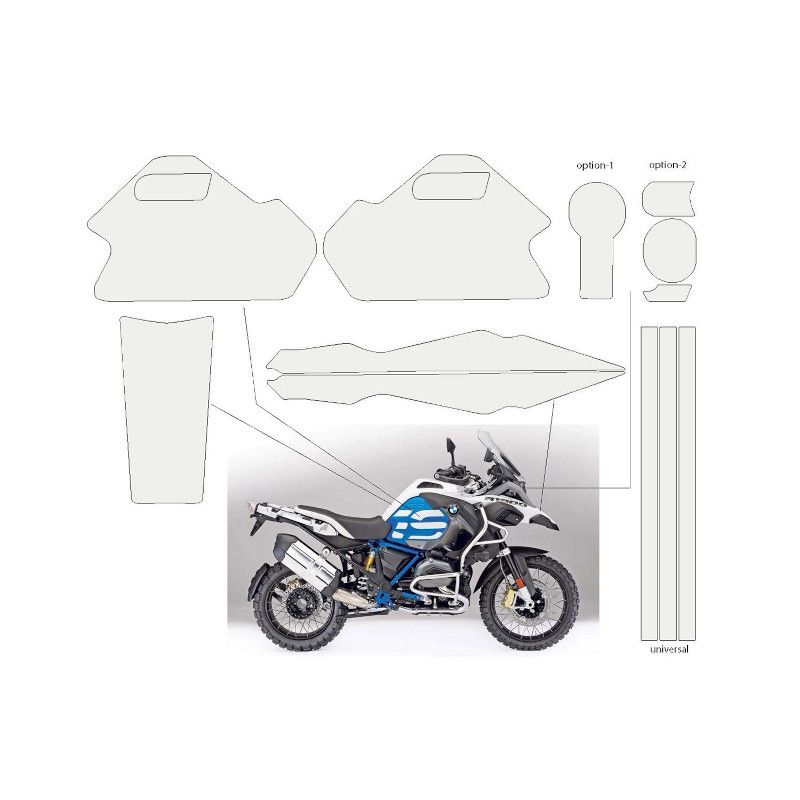 Film Protecteur Complet Transparent pour BMW R1250 GS 1 Film Protecteur Complet Transparent pour BMW R1250 GS 1