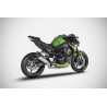Ligne d'échappement complète en inox homologué 4 en 2 en 1 kawasaki z 900 Zard