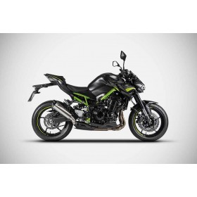 Echappement titane avec embout carbone homologué pour kawasaki z900 euro5