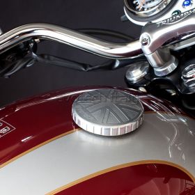 Bouchon de réservoir aluminium pour Triumph Bonneville / Thruxton 900 Evotech image 1
