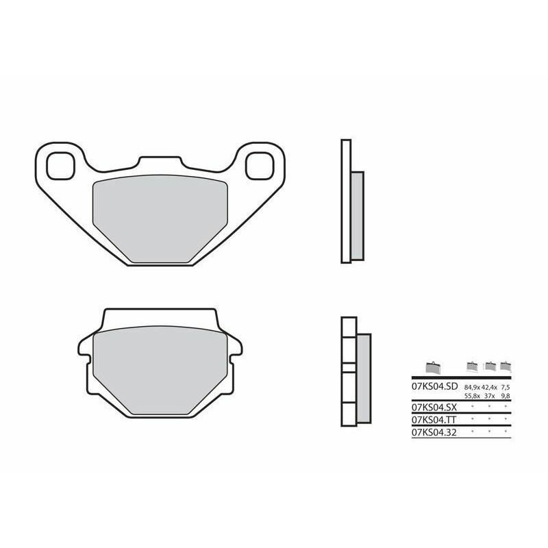 Plaquettes de frein AV pour Suzuki GN125