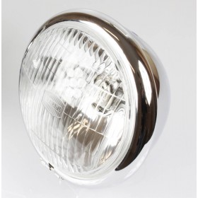 Phare type bates 5-3-4 14.6 cm diamètre chrome