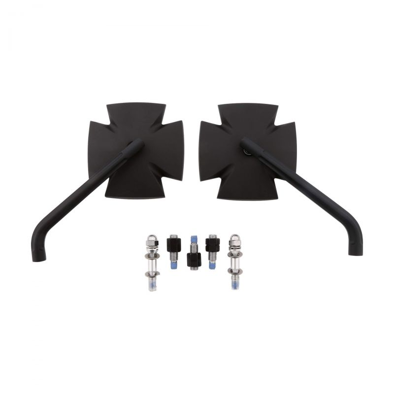 Paire de rétroviseurs Iron Cross noir Highsider image 1 Paire de rétroviseurs Iron Cross noir Highsider image 1
