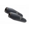 Pot GPR Exhaust Yamaha FZR 600 1990/93 double échappements Homologué universel sans tube de liaison Deeptone Black café Racer