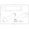 Pot GPR Exhaust Yamaha XJ 900 S - F Diversion 1994/2003 échappement Homologué universel sans raccord Vintavoge café Racer