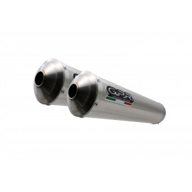 Pot GPR Exhaust Yamaha MT-01 1000 2005/11 double échappementss racing Inox Tondo / Round