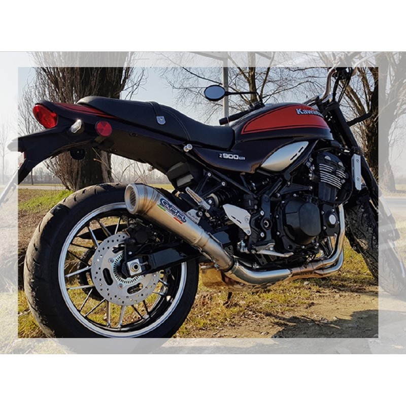 Silencieux Deeptone Café Racer GPR Exhaust pour Yamaha XV 1100 Virago 1986 - 1999 argent 1