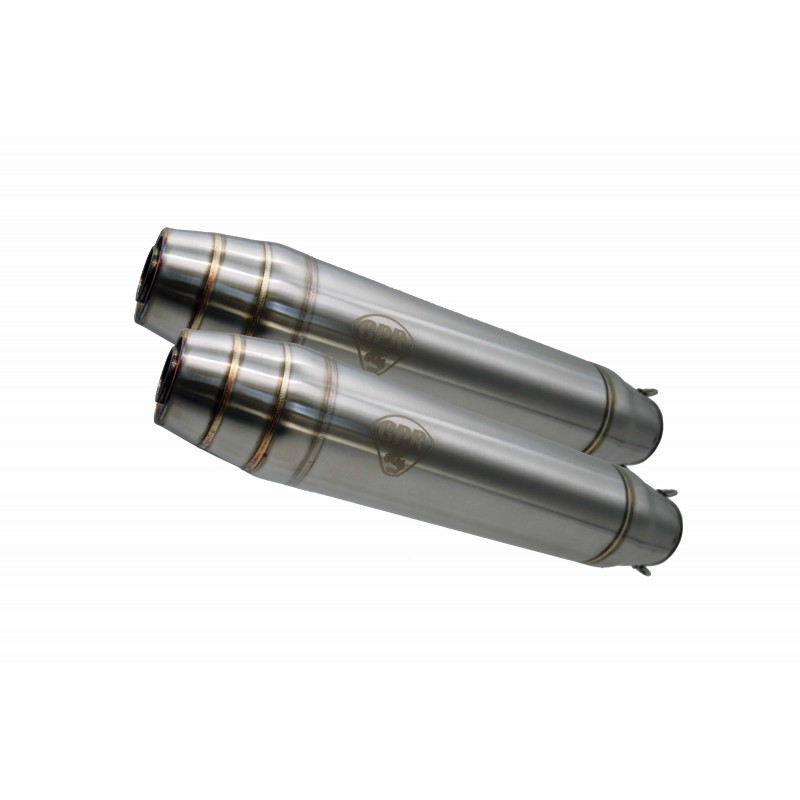 Pot GPR Exhaust Yamaha FZR 600 1990/93 double échappements Homologué universel sans tube de liaison Deeptone Inox café Racer