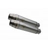 Pot GPR Exhaust Yamaha FZR 600 1990/93 double échappements Homologué universel sans tube de liaison Deeptone Inox café Racer