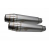 Pot GPR Exhaust Yamaha FZR 600 1990/93 double échappements Homologué universel sans tube de liaison Deeptone Inox café Racer
