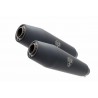 Pot GPR Exhaust Yamaha TT 600 1983/97 double échappements Homologué universel sans tube de liaison Deeptone Black café Racer