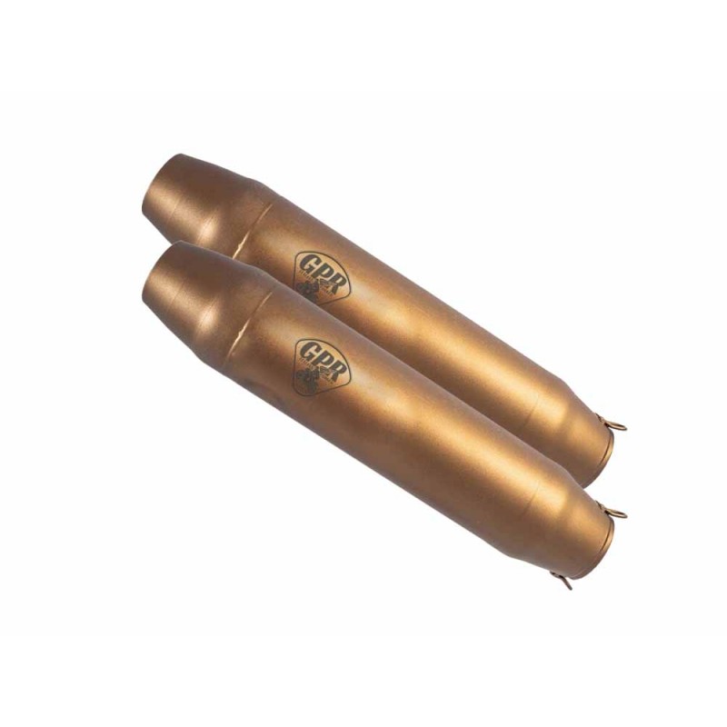 Double échappements homologués GPR Exhaust Yamaha XJ 600 Diversion 1984/1991 sans raccord Deeptone Bronze café Racer