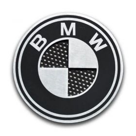 Badge de réservoir emblème BMW en aluminium noir image 1