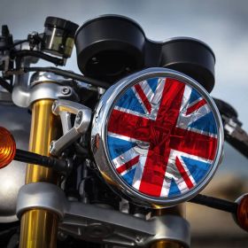 Film Union Jack couleur pour optique de phare ronde image 1