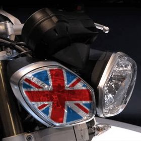 Sticker de phare Union Jack Couleur pour Triumph Speed & Street Triple avec phares en amandes 2011-2015 image 1