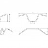 Guidon chromé Ape Hanger Wunderlich pour BMW R18 8