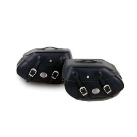 Sacoches Buffalo Big 27L C-Bow cuir noir (la paire) image 1