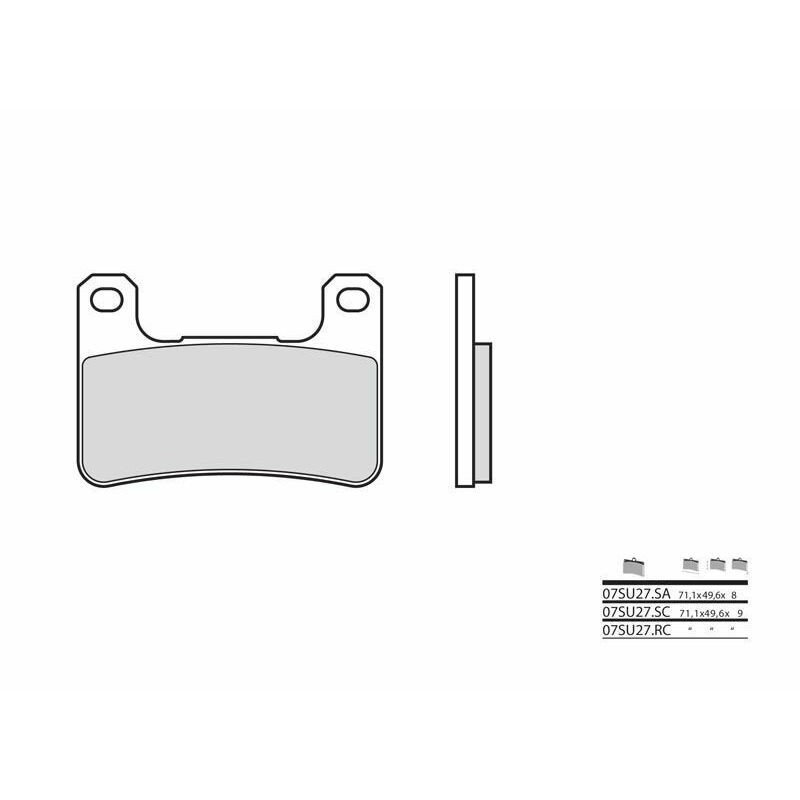 Plaquettes de frein BREMBO route métal fritté - 07SU27SA image 1