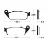 Plaquettes de frein Performance Tecnium MF200 pour Honda 2