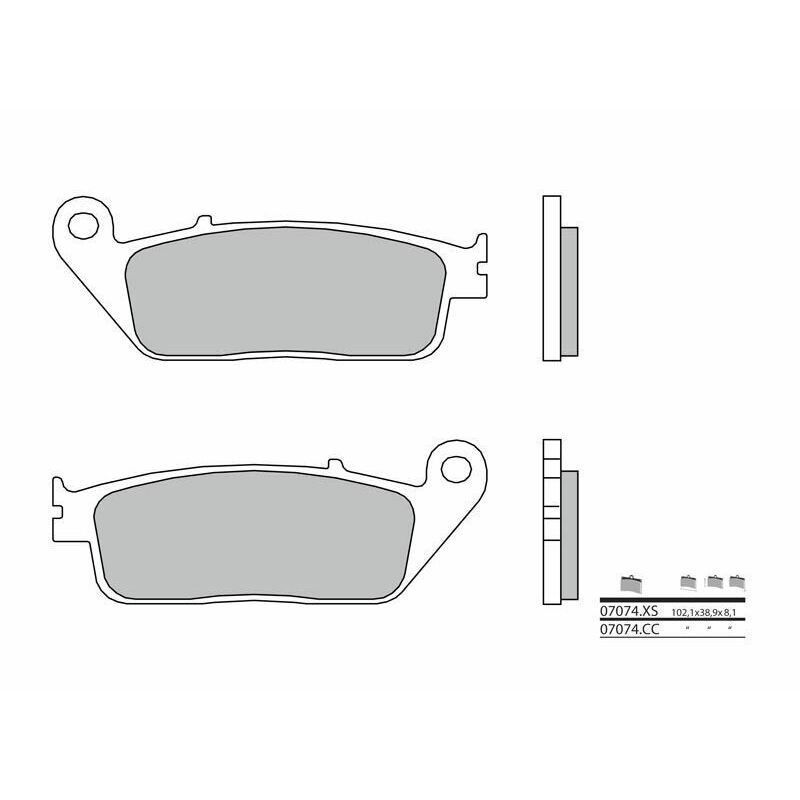 Plaquettes de frein BREMBO Scooter - 07074 image 1
