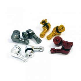 Valve coudée en aluminium noir