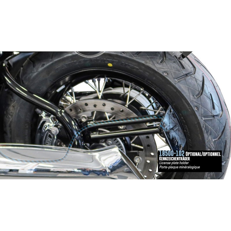 Support de plaque déporté Wunderlich BMW R18 | Modif Moto