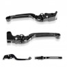Kit leviers de frein et d'embrayage & insert argent Barracuda pour Ducati 1