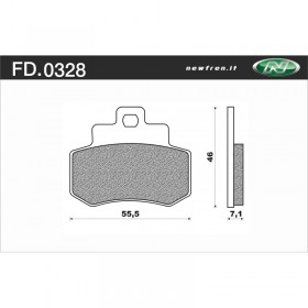 Plaquettes de freins Newfren FD0328BA pour scooter Kymco Grand Dink 250