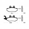 Plaquettes de frein Tecnium MSS286 pour maxi scooter Piaggio et Vespa 2