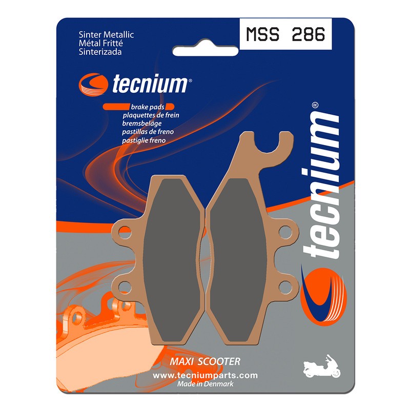 Plaquettes de frein Tecnium MSS286 pour maxi scooter Piaggio et Vespa 1
