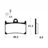 Plaquettes de frein Tecnium MSS134 pour Yamaha T-Max 2