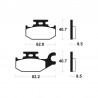 Plaquettes de frein metal fritté Tecnium MO254 pour quad et MX Can Am et Yamaha 2