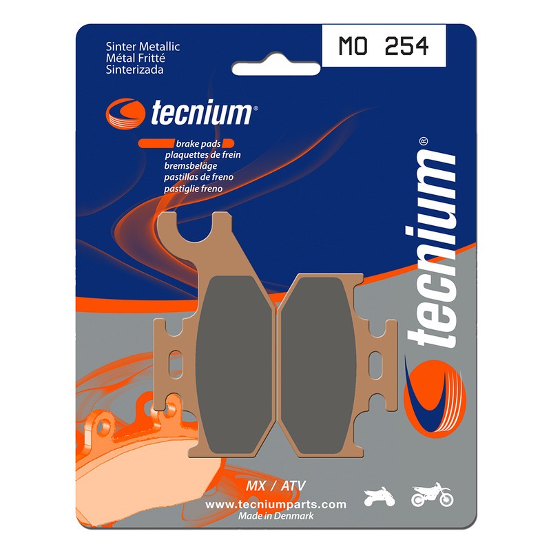 Plaquettes de frein metal fritté Tecnium MO254 pour quad et MX Can Am et Yamaha 1