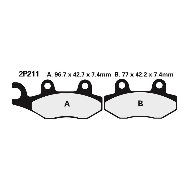 Plaquettes de frein Nissin 2P-211NS semi-métallique pour Triumph