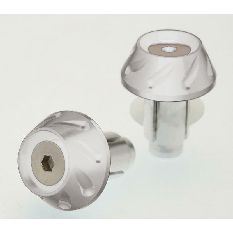 Embouts de guidon Bihr Next Ø14-17mm argent Embouts de guidon Bihr Next Ø14-17mm argent
