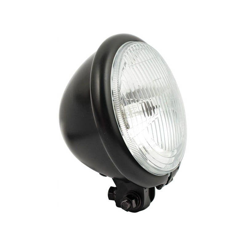 Optique de phare Bates noire 5" 3/4 | Modif Moto