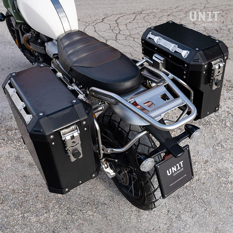 Paire de valises Atlas et cadres Unit Garage pour Moto-Guzzi V85TT 5 Paire de valises Atlas et cadres Unit Garage pour Moto-Guzzi V85TT 5