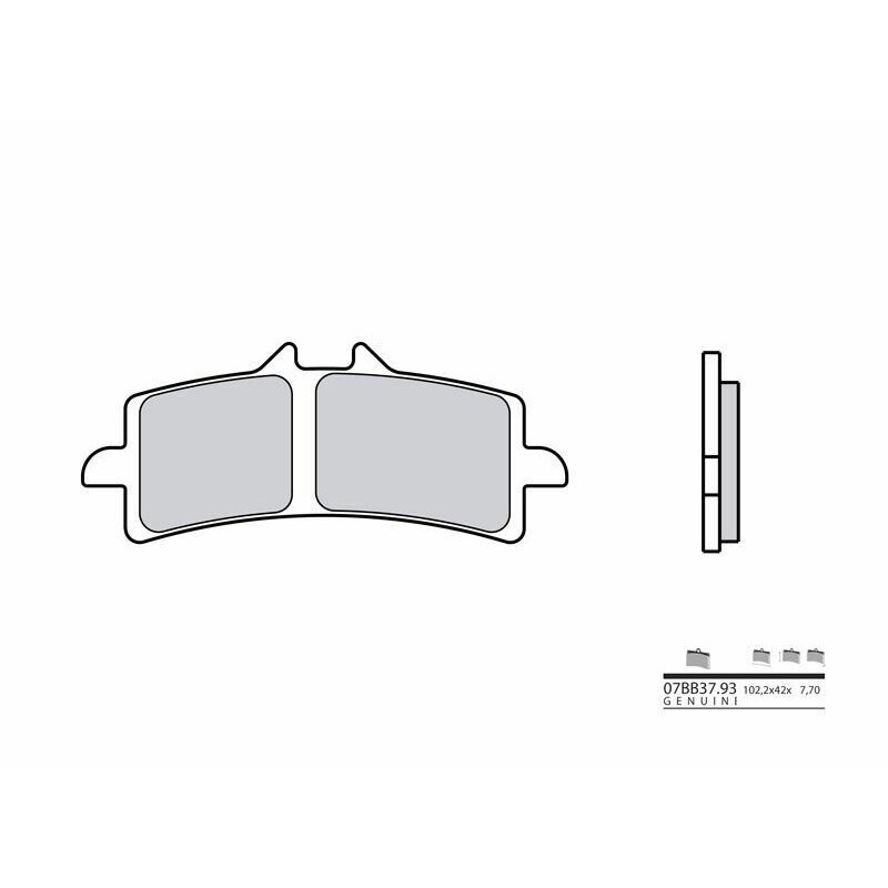 Plaquettes de frein BREMBO Vintage métal fritté - 07BB3793 image 1