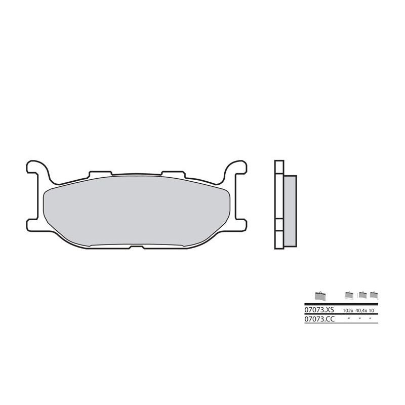 Plaquettes de frein BREMBO Scooter métal fritté - 07073XS image 1