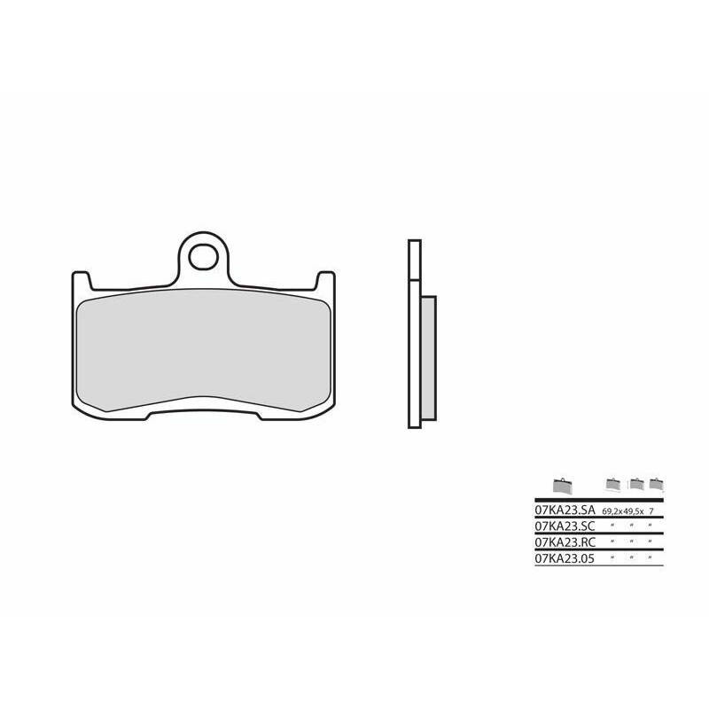 Plaquettes de frein BREMBO route métal fritté - 07KA23SA image 1