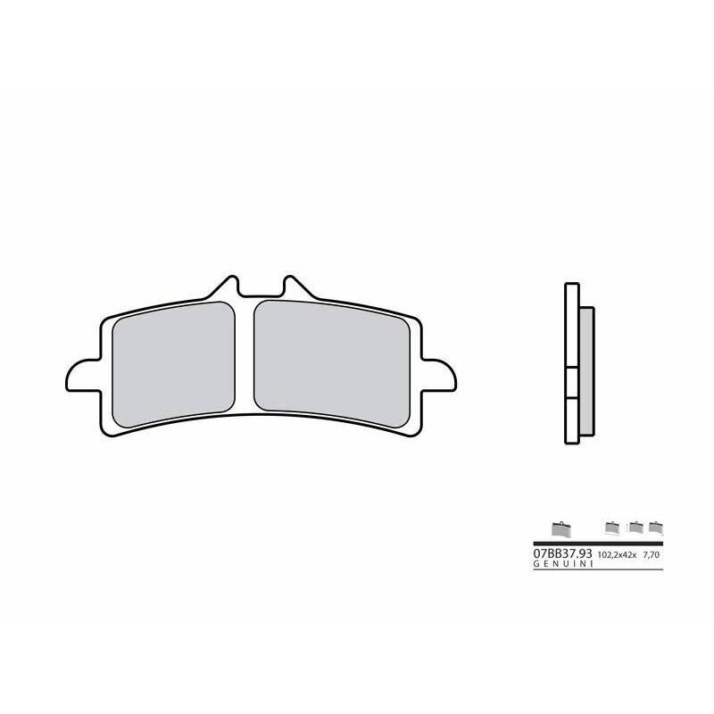 Plaquettes de frein BREMBO route métal fritté - 07BB37SA image 1