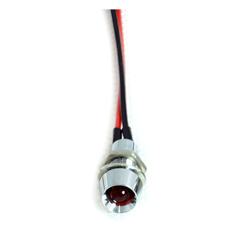 Diodes témoins chromées (x4) rouge