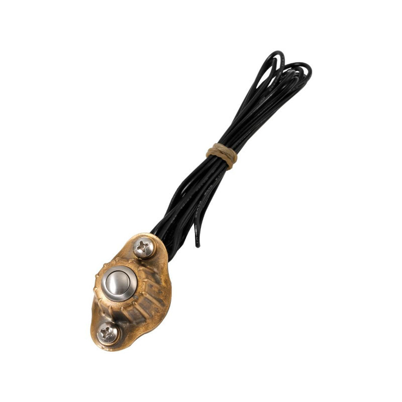 Bouton poussoir Deluxe Line simple en laiton brut