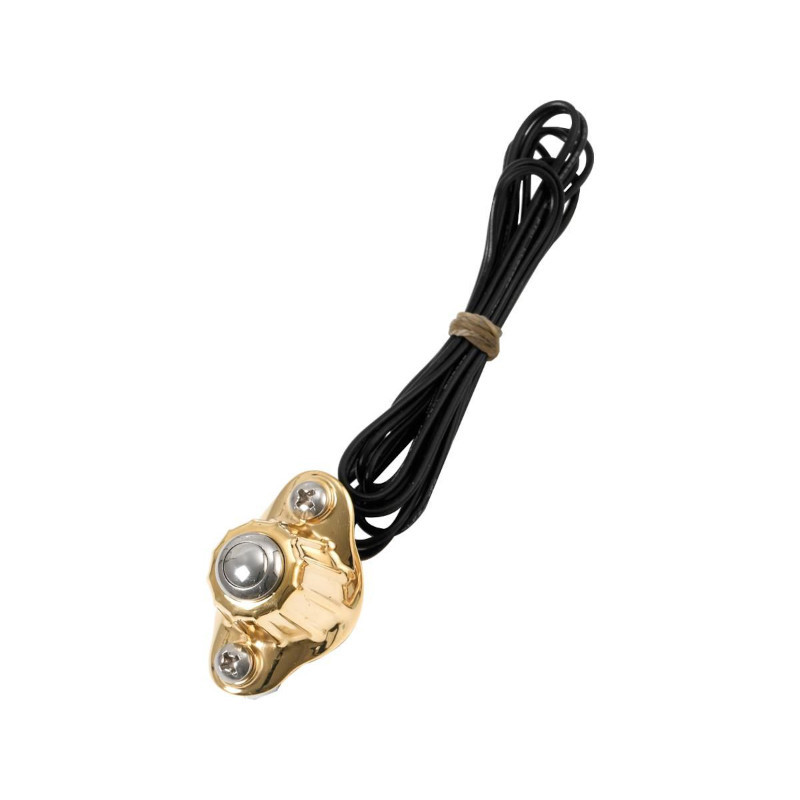 Bouton poussoir Deluxe Line simple en laiton poli