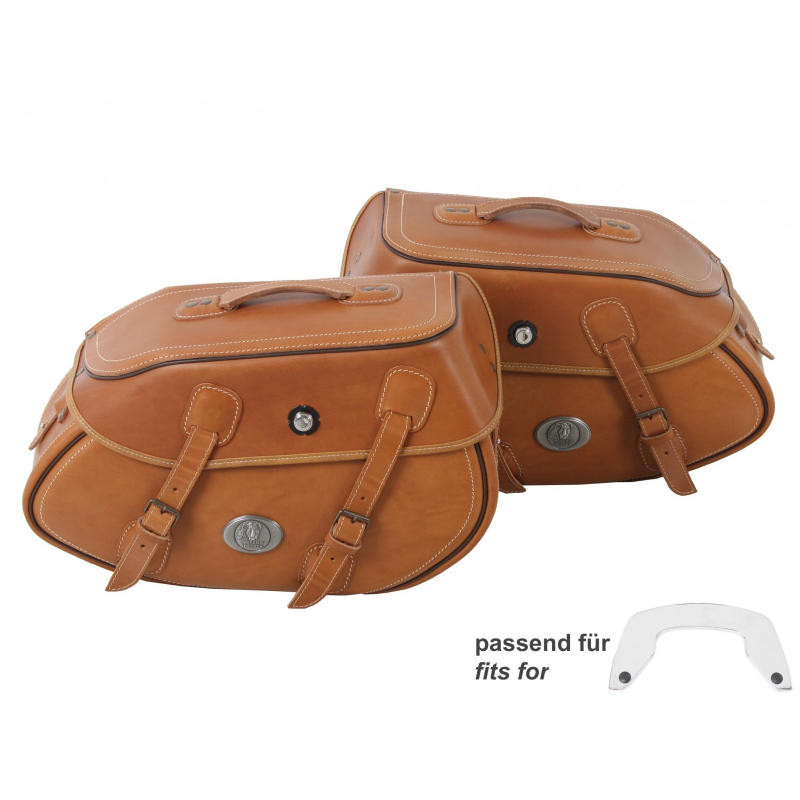 Sacoches Buffalo 30L C-Bow cuir marron (la paire) image 1